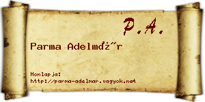 Parma Adelmár névjegykártya
